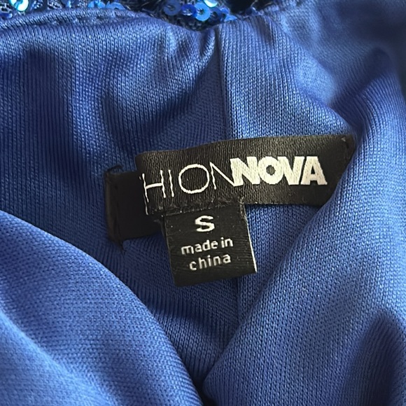 NWOT Blue sequin dress size small fashion nova - Picture 5 of 5